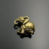 Pure Copper Brass Hand Painted Home Decoration Crafts Collection Elephant Figurines Desk Ornament Miniatures Animal Statue