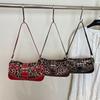 Vintage Leopard Belt Shoulder Bags for Women Versatile Y2k Cool Hot Girls Underarm Bag Thread Design Ladies Phe Handbags
