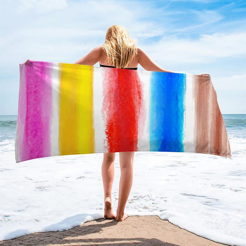 Superfine Fiber Square Beach Towel With 3d Digital Print For Beach Vacation Use