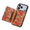 Flower Style Phone Case for iPhone 17 Pro Max 17Air 16e 16 15 Plus 14 13 12 11 Wine Cork Wood Synthetic Leather Card Slot Wallet