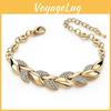 Dragon And Cross-border Jewelry 18k Gold Leaf Bracelet Elegant Wedding Jewelry With Diamond Inlays