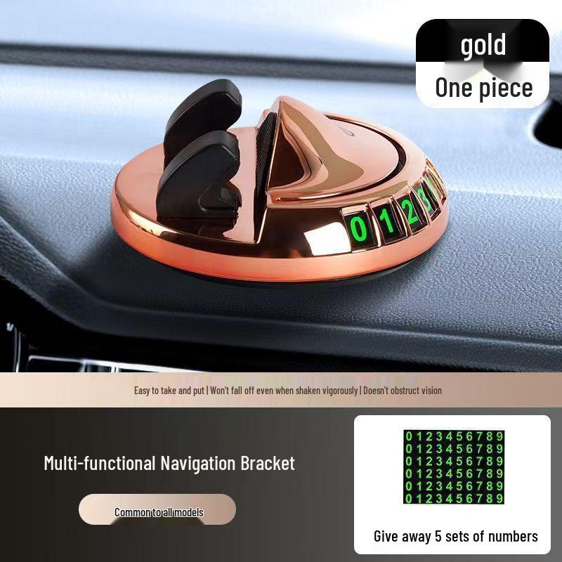 

360° Rotating Car Navigation & Parking Sign Holder золотой