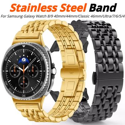 Metal Strap For Samsung Galaxy Watch 9/8 40mm 44mm 8 Classic 46mm Stainless Steel Bracelet Wristband Business For Galaxy Watch Ultra2 47mm 2025 Band