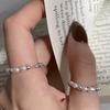 BFCLUB  Silver Color Geometric Irregular Ball Pearls Rings for Women Bohemian Retro Adjustable Antique Personality Ring