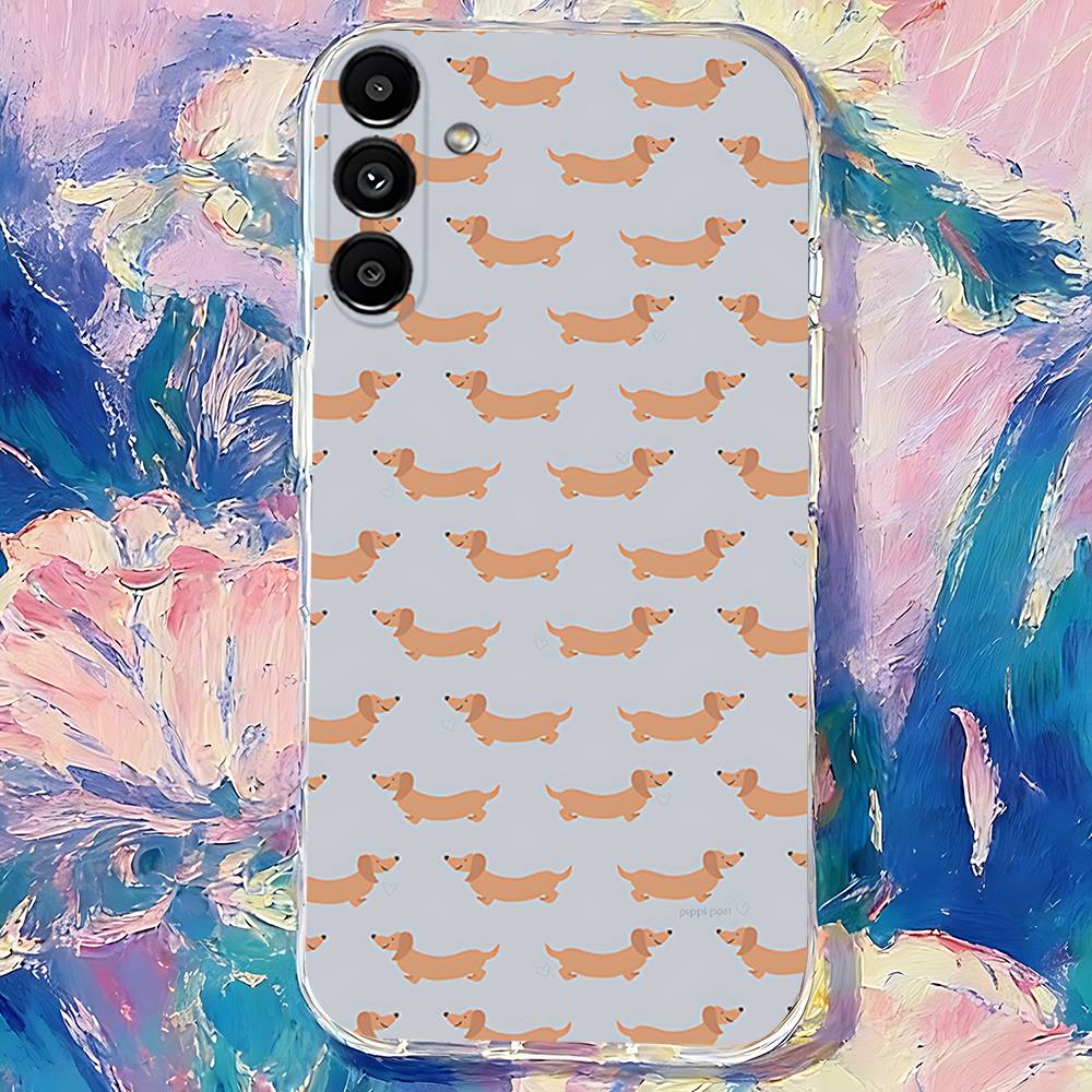 Animal Dachshund Dog Cute Shockproof Clear Case For Samsung Galaxy S30,S25,S24,S23,S20,S21,S22,S10,5G,FE,lite,PIus Cover