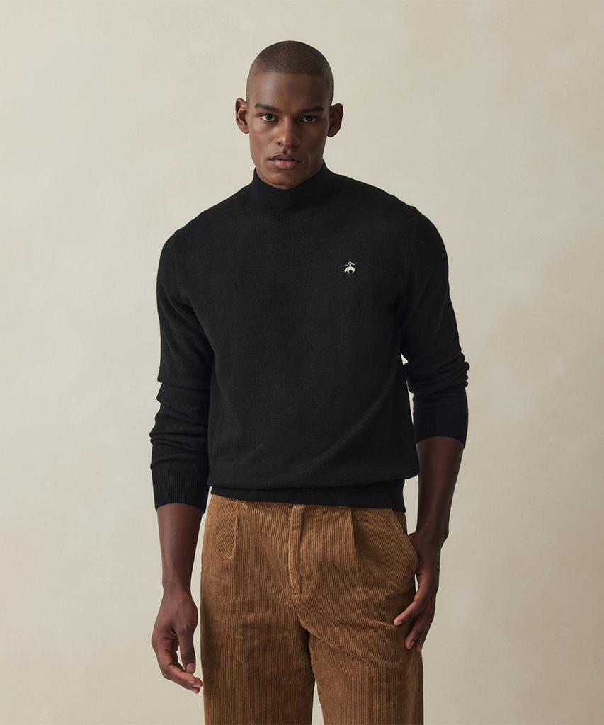 BROOKS BROTHERS Wool Half-Neck Sweater (Black) (Bbwumb1013Uef)