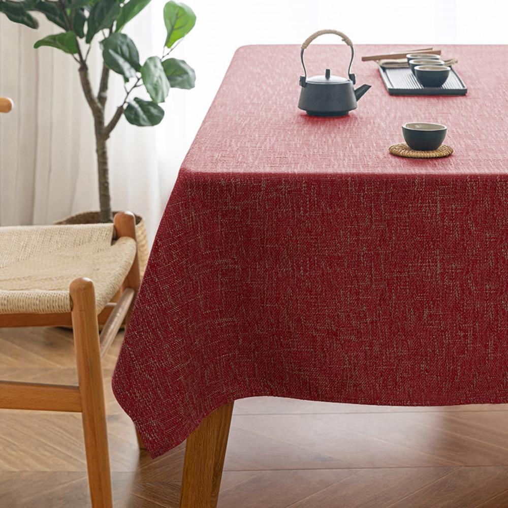 

Cotton Linen Table Cloth for Kitchen Rectangle Dining Table Cover Simple and Fresh Coffee Table Mat 90*90cm