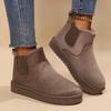 2025 Fleece-Lined Plus Size Women's Winter Slip-On Ankle Snow Boots