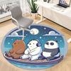 1pc We Bare Bears Office Round Area Rug, Under Office Chairs Bedroom Living Room Home Decor  A1022213