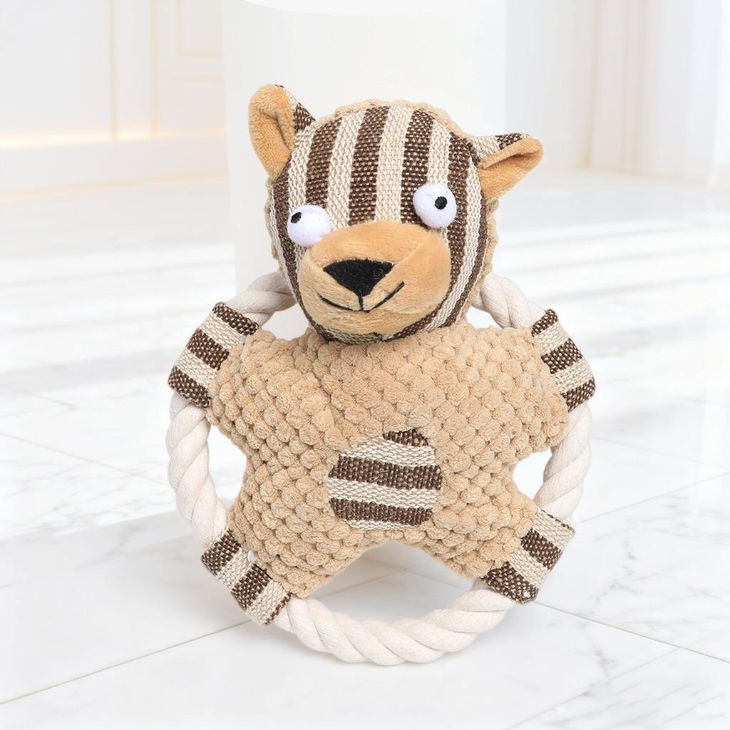 Dog Rope Toy with Sound, Interactive Chew Toy for Medium Large Dogs