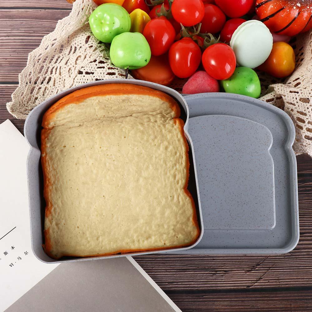 Lunch Box Keep Freshing With Lid Dessert Container Bread Container Sandwich Storage Case Toast Box