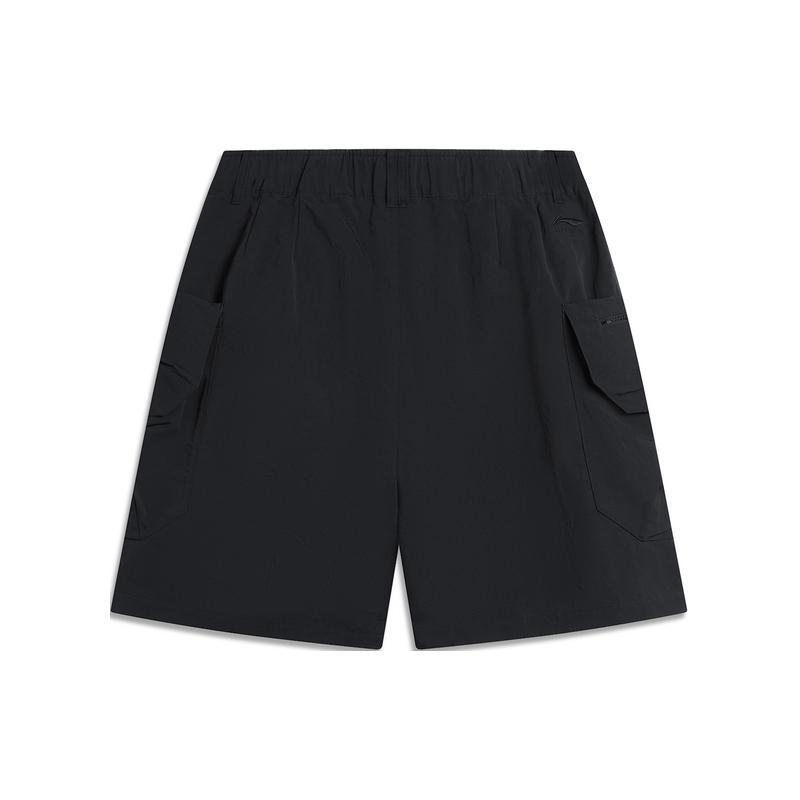Li Ning CF Su Water-Resistant Loose Fit Casual Lace-Up Sports Shorts Women Shorts Black AKSU639-2