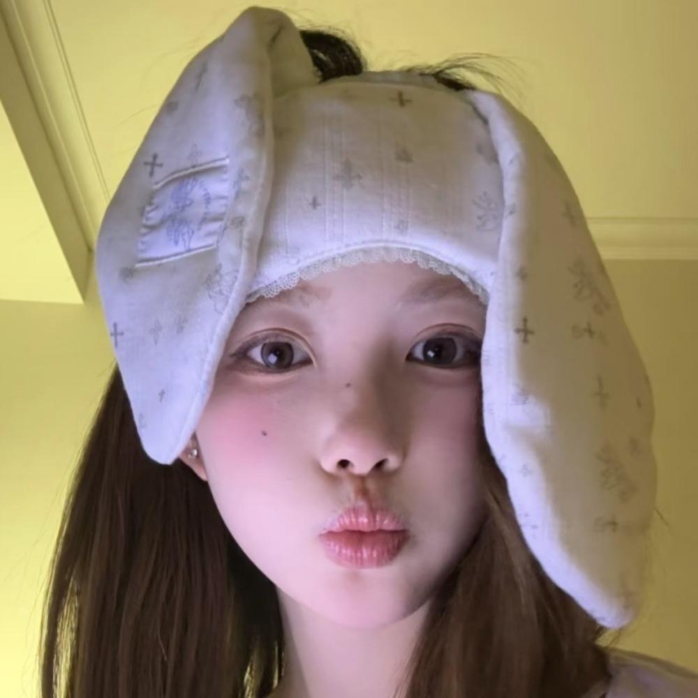 Stretchy Bunnies Eye Shade Cartoon Rabbit Blindfold Lop Ear Rabbit Headband Hair Styling Accessory