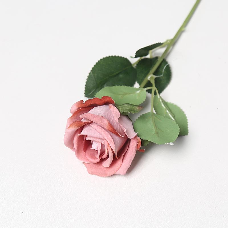 Sevgililer Günü veya Qixi Festivali, Düğün Dekorasyonu, Gül Çiçek Duvarı veya Etkinlik Dekorasyonu İçin Tek Kadife İnci Gül Yapay Çiçek.