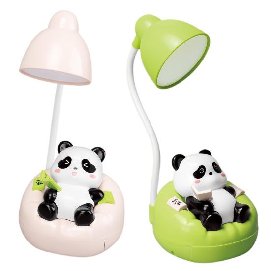 Panda Night Light LED Desk Nightstand Reading Lamp with Drawer Dimmable Rechargeable Panda Table Lamp for Kids' Room Bedroom