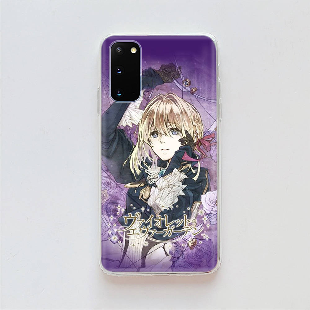 AD93 Violet Evergarden Klare Hülle für Samsung A04 A14 A23 A34 A54 M23 M33 M52 M53 Realme 10 9 C30S C35 C55 VIVO Y02 Y21 Y33S Y51 X80 V25 Abdeckung