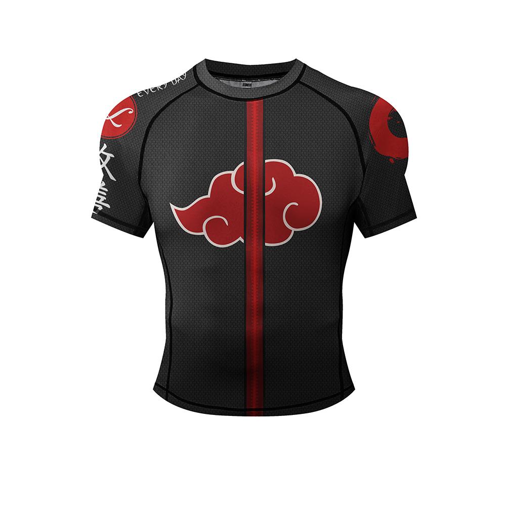 New Summer Animation Printing Rash Guards For Men MMA BJJ Grappling T Shirts Sublimation Tight Jiu-Jitsu Muay Thai Short Tee
