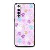 Soft TPU Case For Realme C67 C63 C55 C53 C25 C21 10 11 12 13 GT 2 3 5 Pro Plus 5G Shockproof Phone Cover Dog Footprint Paw Cute