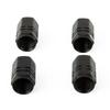 4pcs Tire Valve Air Valve Cap Black Aluminum Rims Stem Tyre Cover