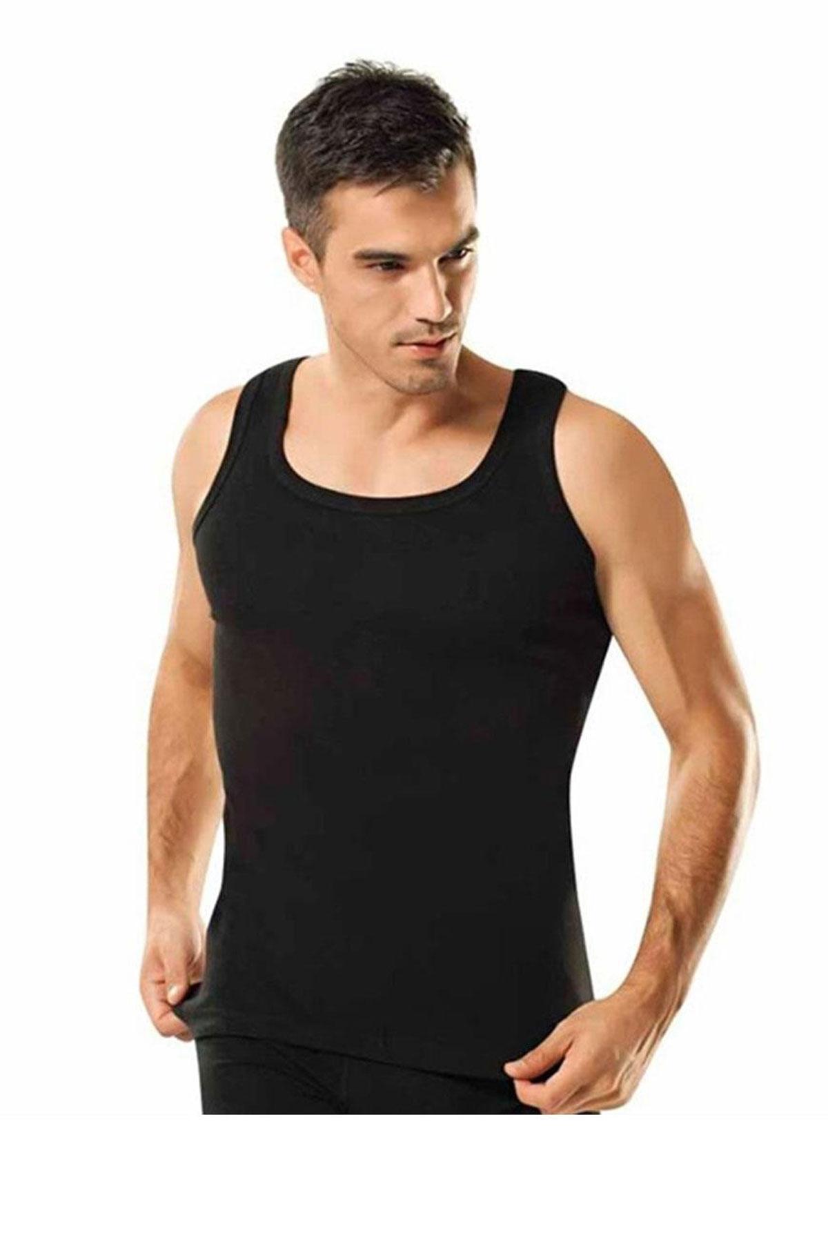 

Набор из 6 мужских классических майок в рубчик с хлопковыми ремешками, цветной S чёрный