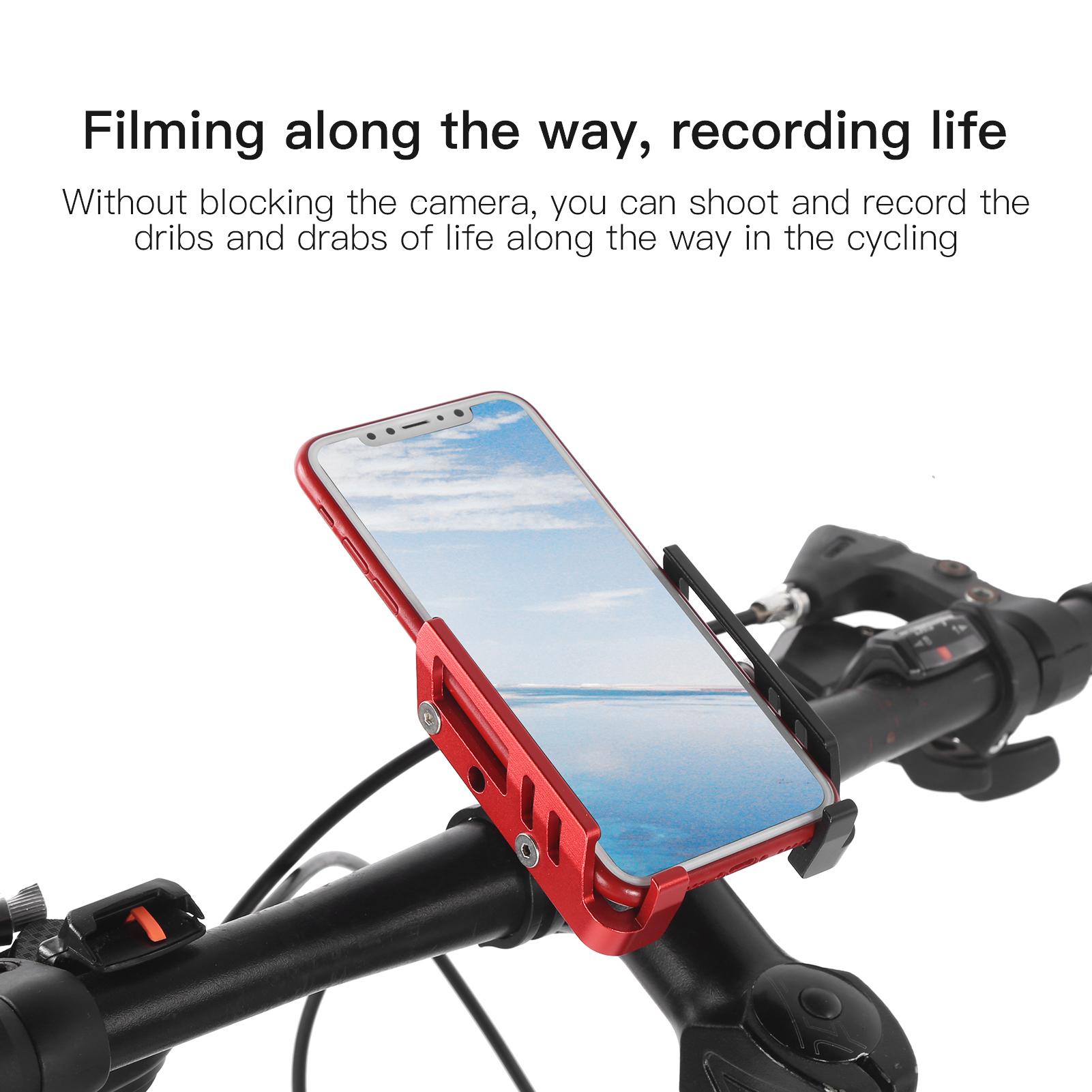 Aluminum Alloy Motorbike   Mobile Phone Holder 360 degrees  Rotating   Phone Mount(Black Red )