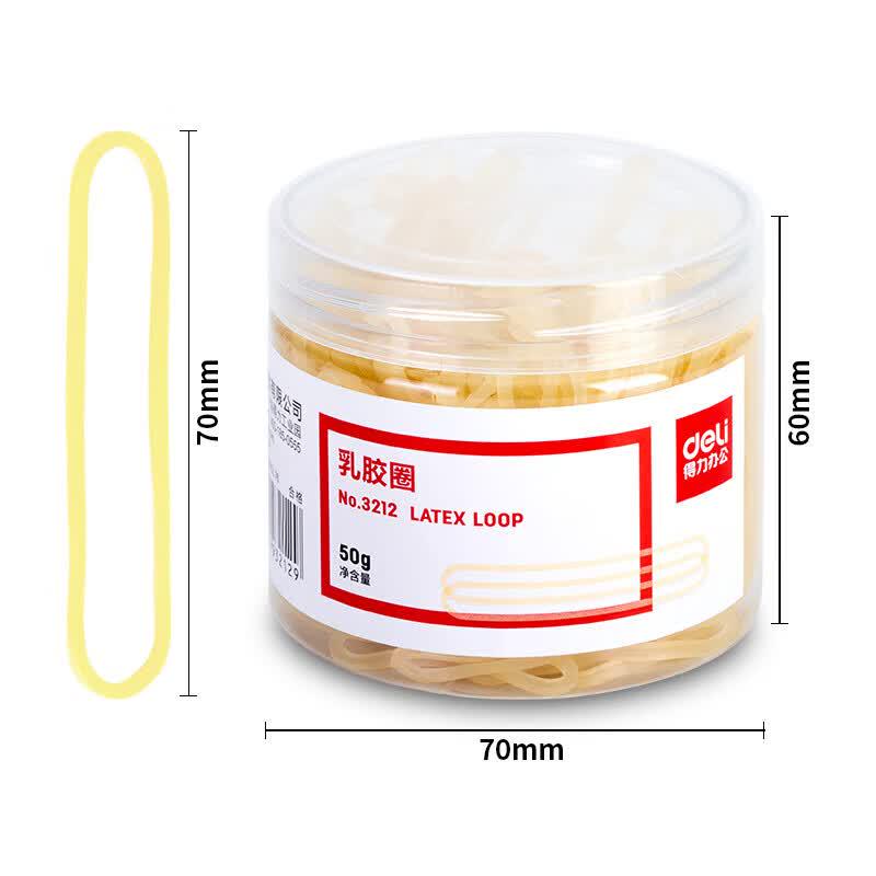 Deli Office Rubber Bands (5-Tube Pack)