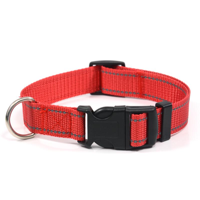 

Reflective Adjustable Pet Collar for Cats & Dogs - Night Walking Luminous Accessory S красный