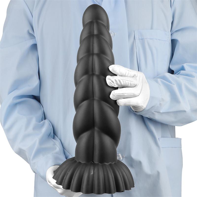 Silicone Black Extra Large Thick Anal Plug Penis Soft Thick Anal Plug Back Yard Fisting Anal Expander Male and Female Anal Masturbation