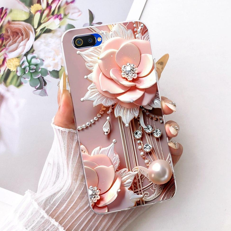 Transparent For Realme C2 Case Cover Cute Fashion Butterfly Funny Painted Casing For Realme RMX1941 RMX1945 RMX1943