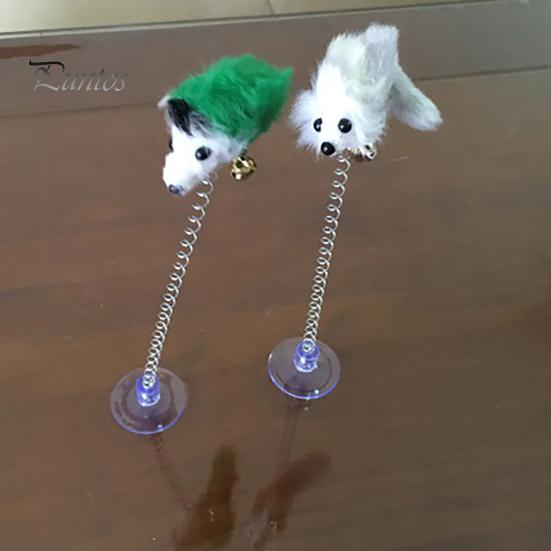Cat Stick Toy Cat-friendly Design Soft Feather Pet Mouse Imitation Spring for Home