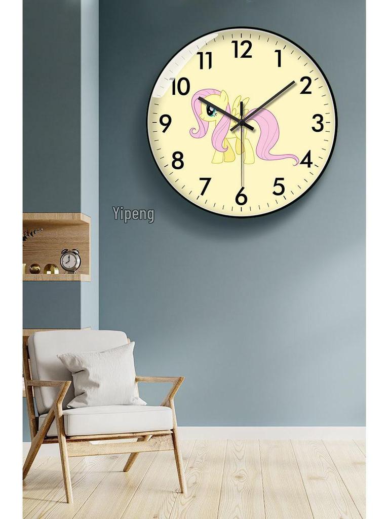 My Little Pony Cartoon Wall Clock - Silent Quartz for Kids' Room
