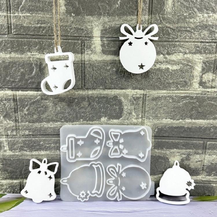 Nonstick Easy Cleaning Mold Christmas Themed Silicone Texture Perfect for Crafting Figurines Decorations and Gift Making
