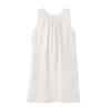 Summer pure cotton sleeveless nightdress women's Japanese plaid loose medium and long casual large size summer can wear home skirt