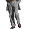 Men's Brown Corduroy Pleated Wide-Leg Dress Pants with Relaxed Fit