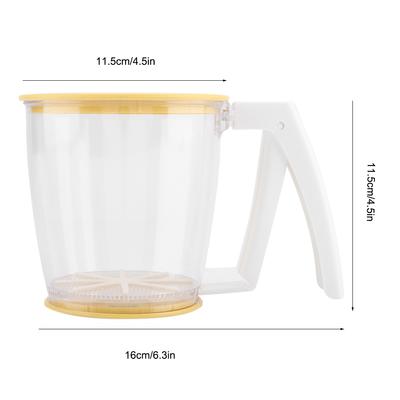 Flour Sifter, 6.3 * 4.5 * 4.5 Inch Sieve for Baking Sieve with Top and Bottom Cover for Baking