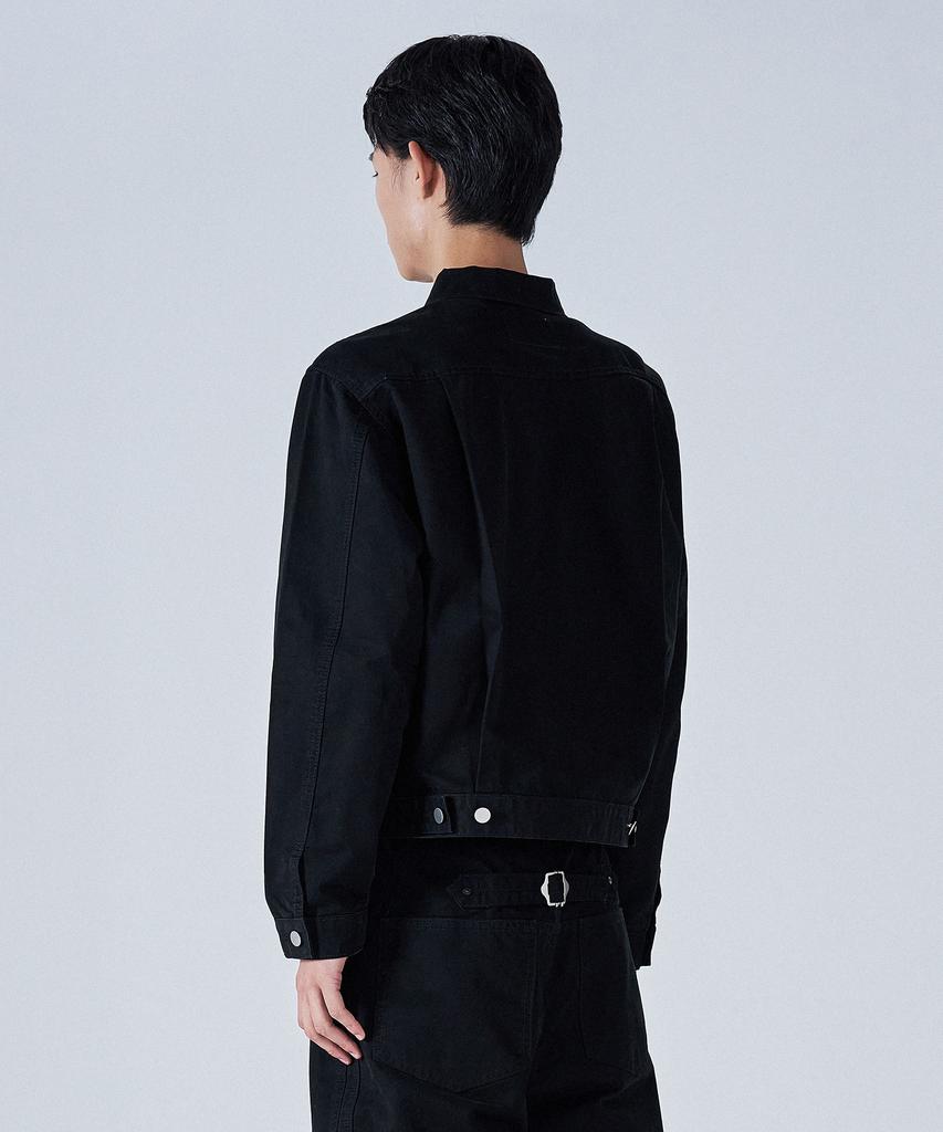 PROJECT3 Compact Twill Trucker Jacket [Black]_Tj0802