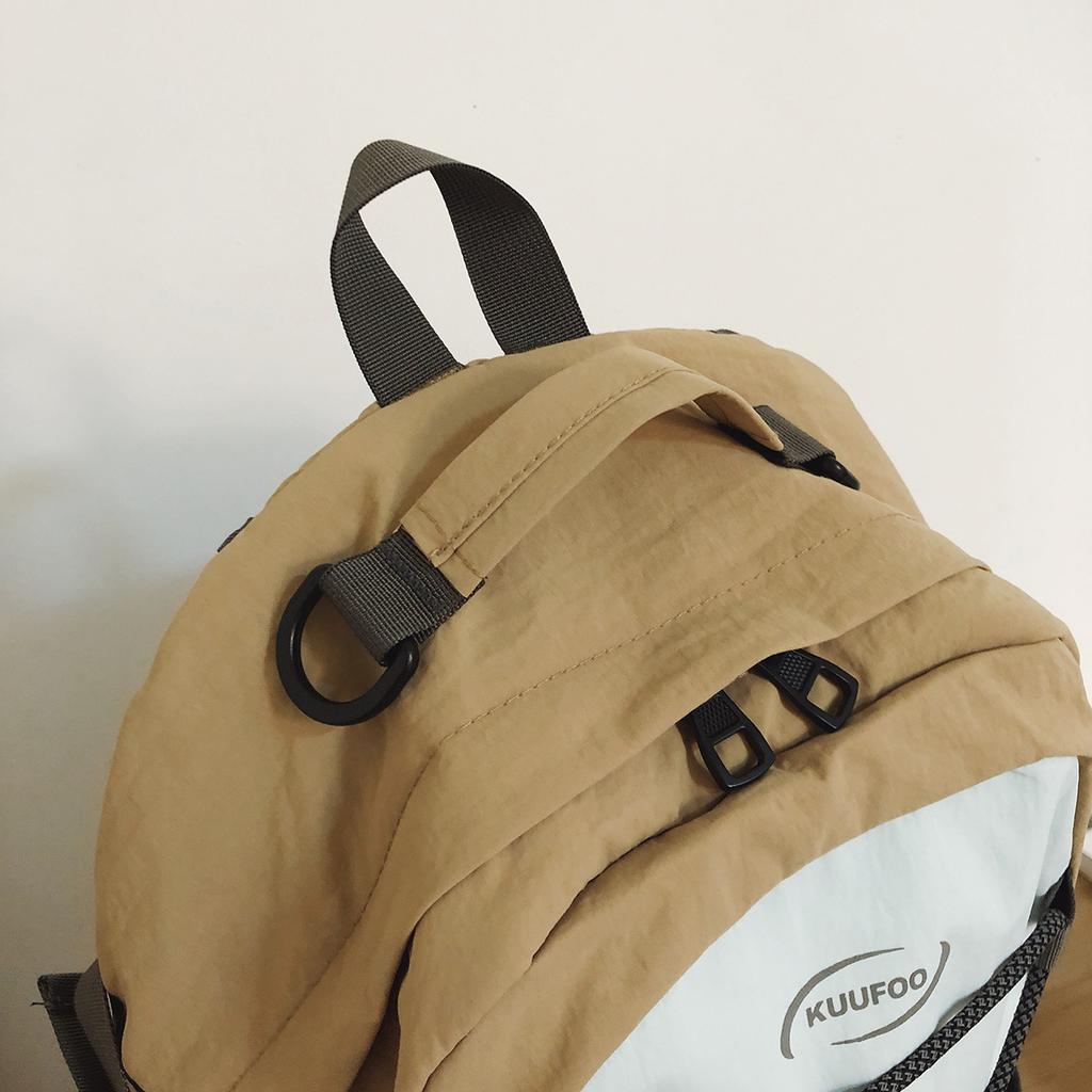 Schoolbag New High-value Fresh Contrasting Color Splicing Backpack Couple Lightweight Mountaineering Travel Spring Outing Backpack