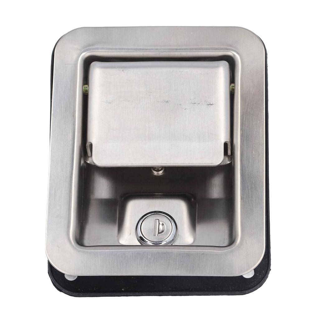 Truck Paddle Lock 5.5in Long 4.3in Wide Ergonomic Electroplated Stainless Steel Truck Tool Box Lock 