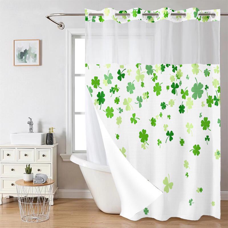 Handun Floral Polyester Shower Curtain