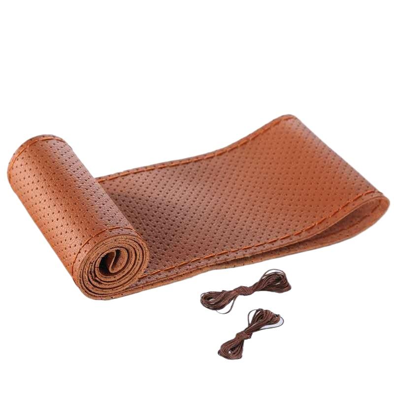 Car Steering Wheel Cover Needles And Braid Thread Car Covers Suite 6 Color DIY Texture Soft Auto Accessories