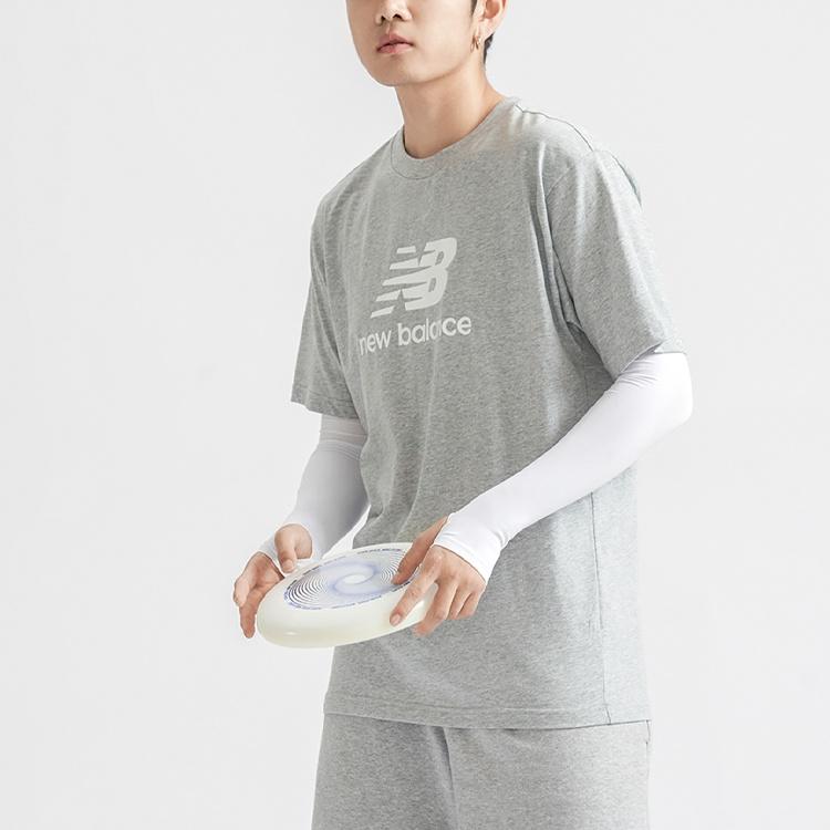 New Balance Essential Logo T-shirt Asia Sizing 'Grey' Men's AMT31541-AG