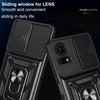 For TCL 50 LE Case with Slide Camera Lid PC+TPU Kickstand Phone Cover