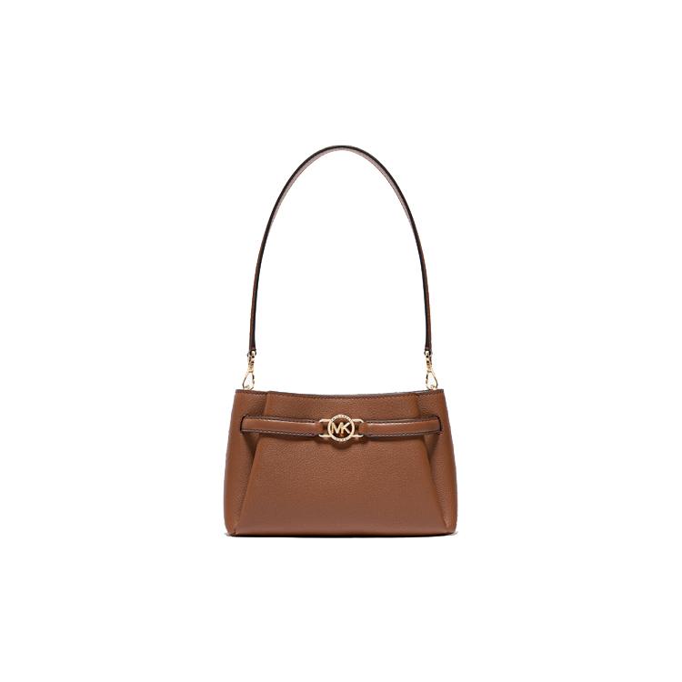 New MICHAEL KORS Leather Baguette Bag, Shoulder Bag, Crossbody Bag, Shoulder Bag Trumpets Women's Leather Brown 32F2GAQC1L-230