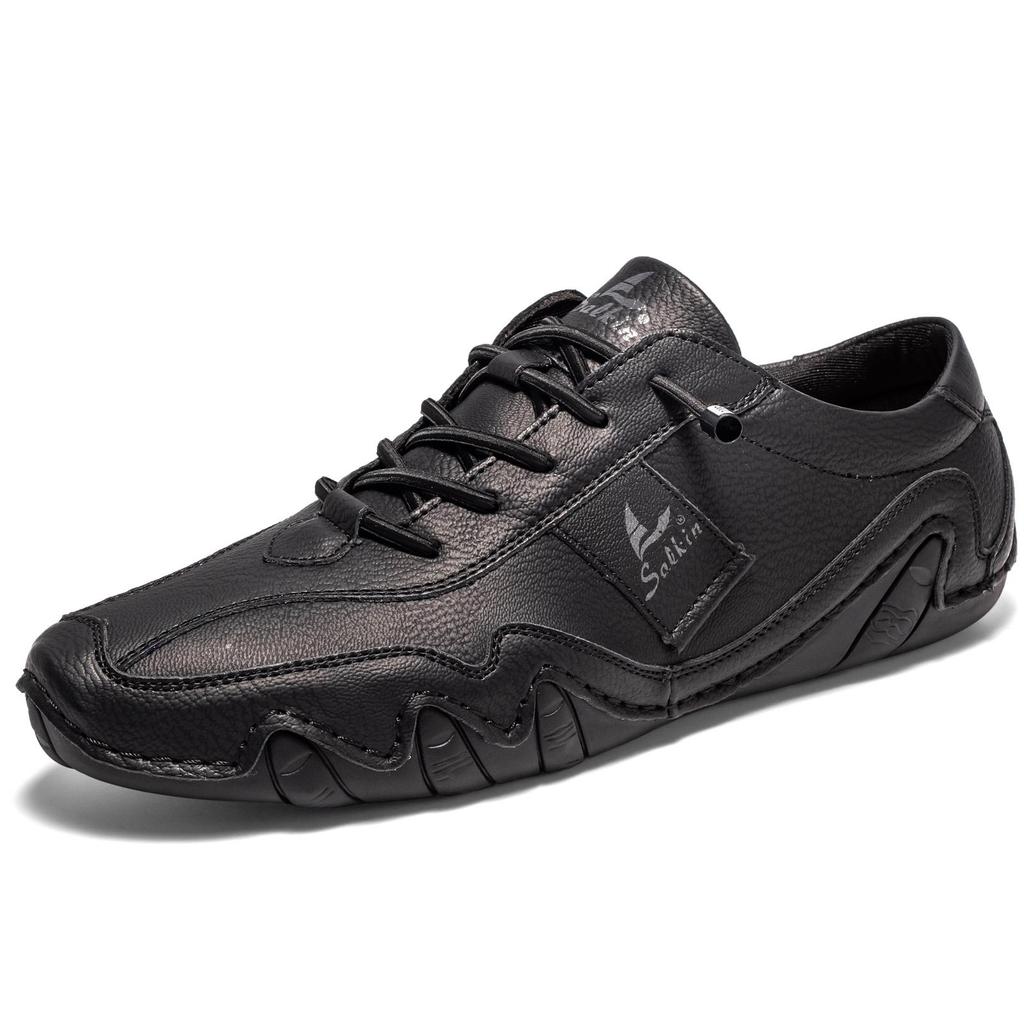 Scarpe casual in pelle da uomo in crosta di pelle Mocassini da uomo Comode scarpe da guida Mocassini Scarpe basse da uomo
