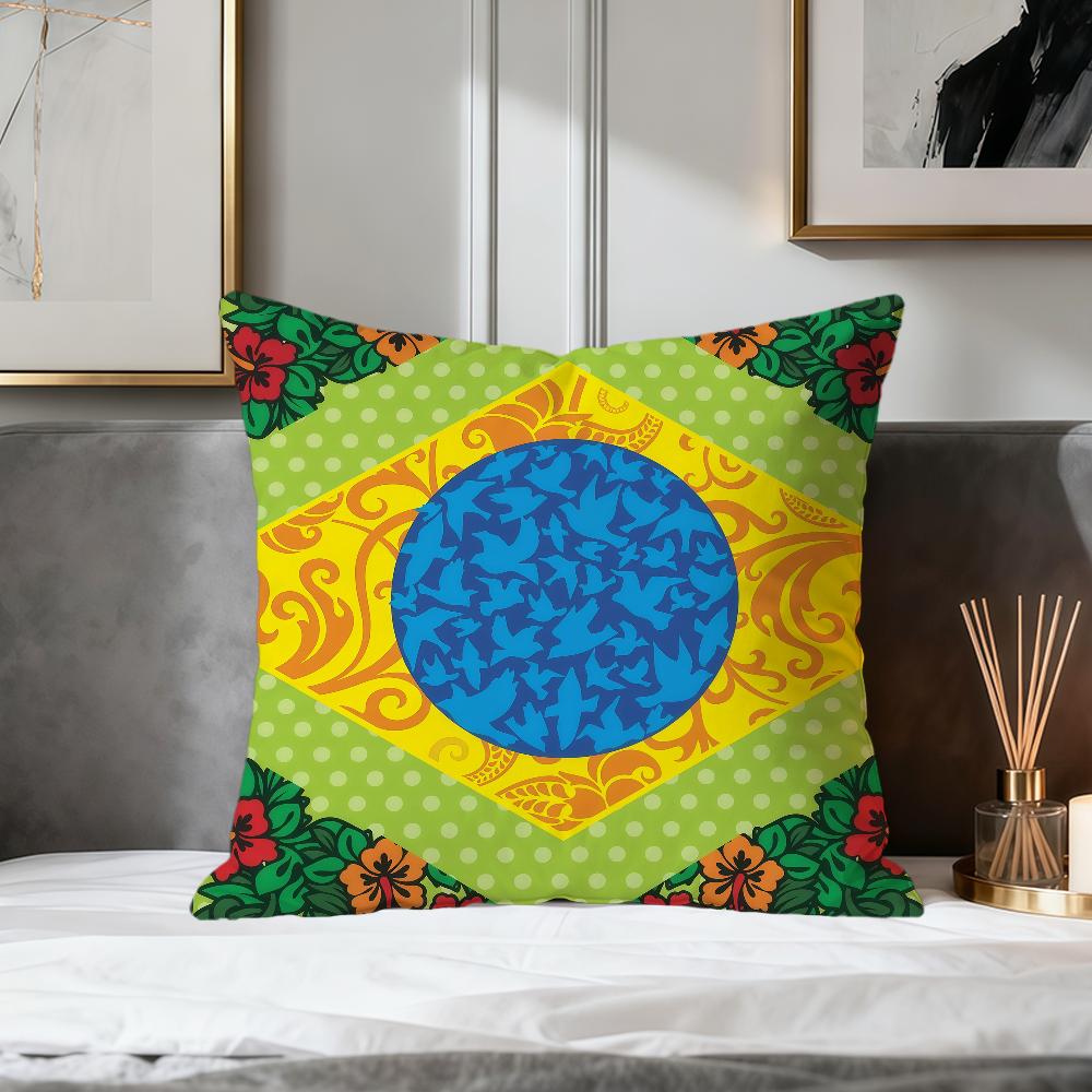 retro pattern Brazil vintage art soft pillowcase Sofa Living Room Home office Decor Protective Covers party hogar pillow cover