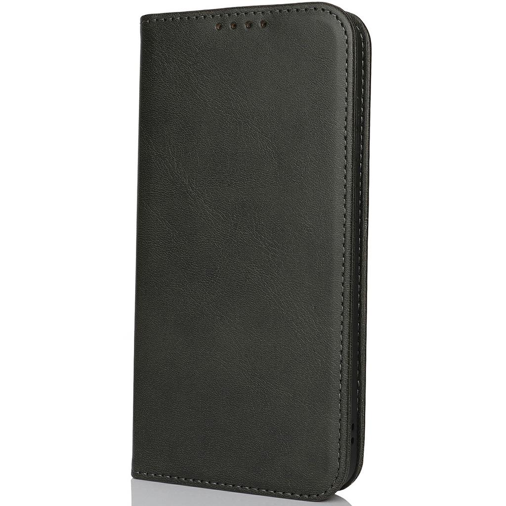 For Samsung Galaxy S25+ Case PU Leather Calf Textured Magnetic Closing Smart Phone Cover