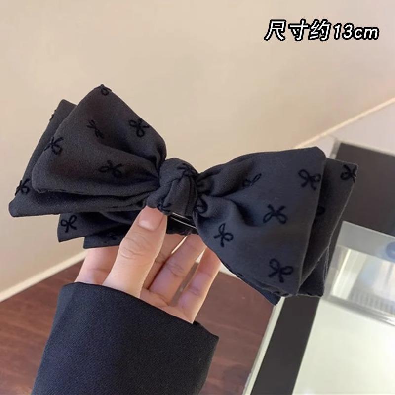 Gray Double Butterfly Knot Hair Clip Elegant Lady Lightweight Luxury Style Ball Head on Back of Head Girls Hair Accessories