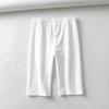 Sexy Women Cotton High Waist Elastic Pure Color Slim Knee-Length Biker Shorts Female