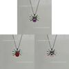 Gothic Halloween Spider Pendant Necklace With Geometric Alloy Chain For Women
