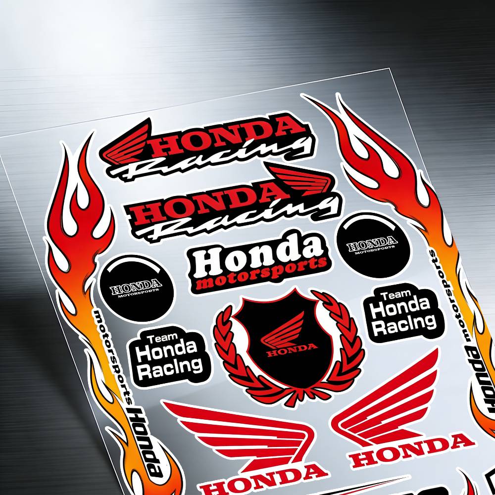 For HONDA Reflective Motorcycle Stickers, 3M Safety Warning At Night In The Dark Scooter Helmets KP5